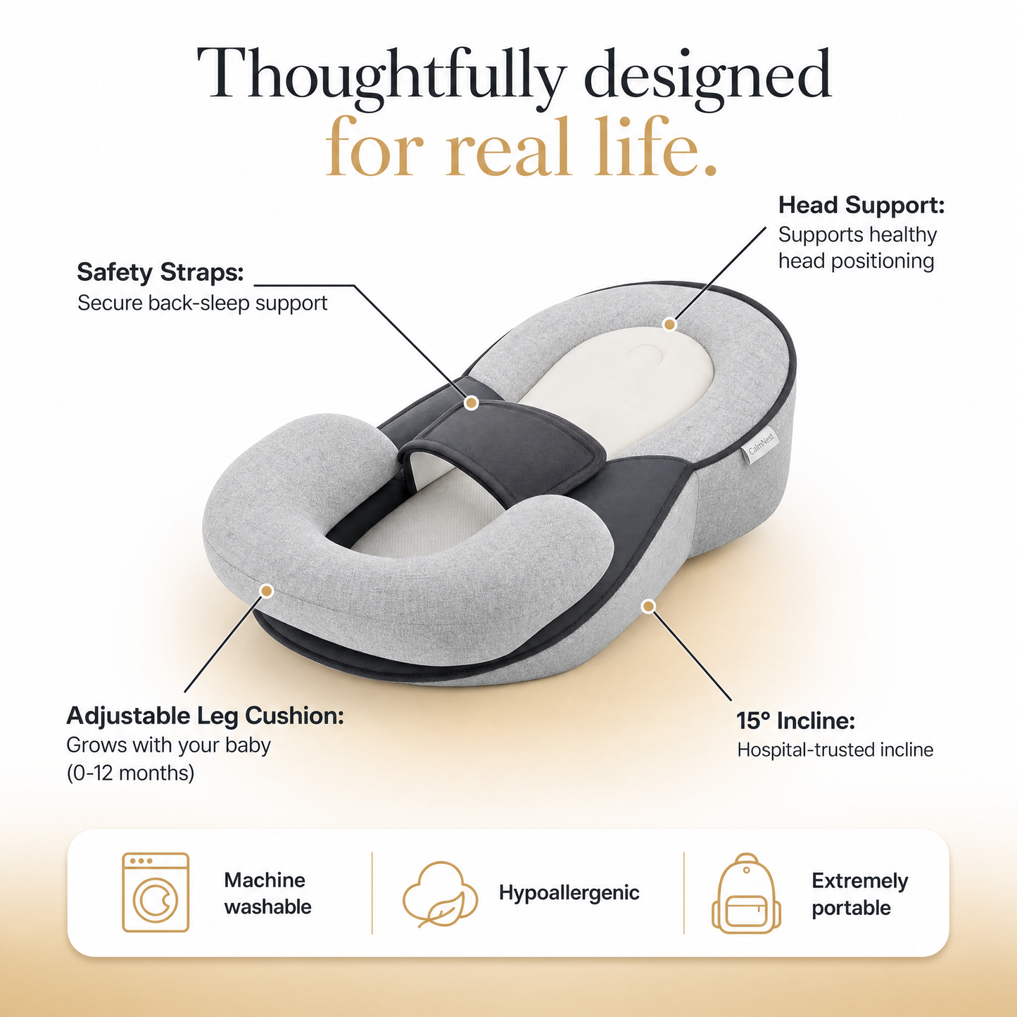 CalmNest™ - Gentle Relief For Reflux & Better Sleep